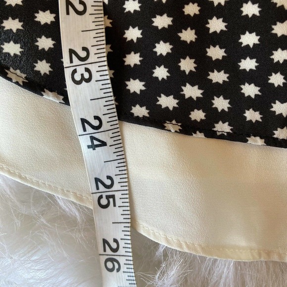 Zac & Rachel Blouse Sz S Black White Polka Dots Summer Dressy Chiffon Womens - Picture 8 of 8